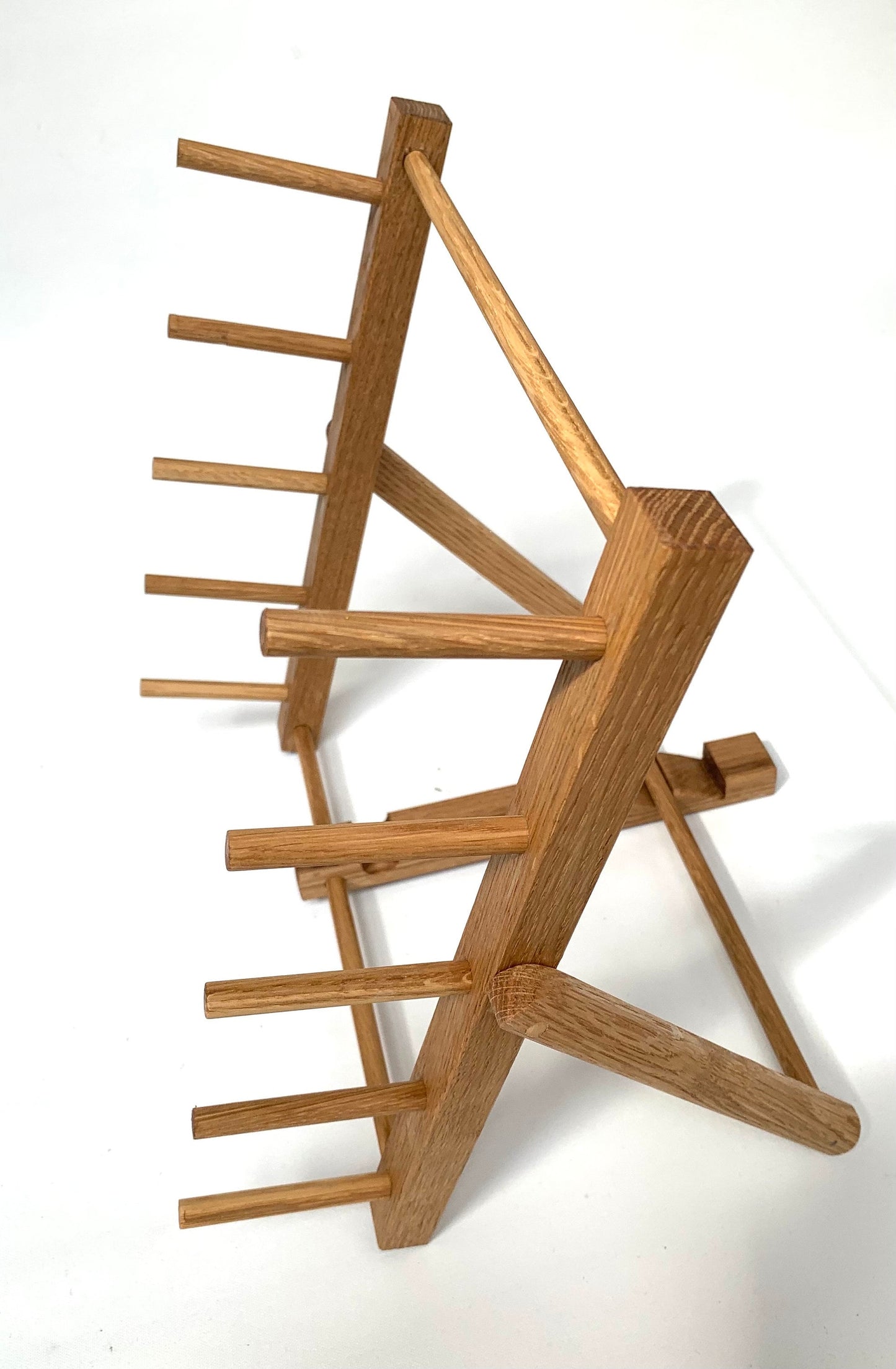 M005 - Folding, Table Top Recorder, Whistle, Flute Rack - Oak - Custom Made