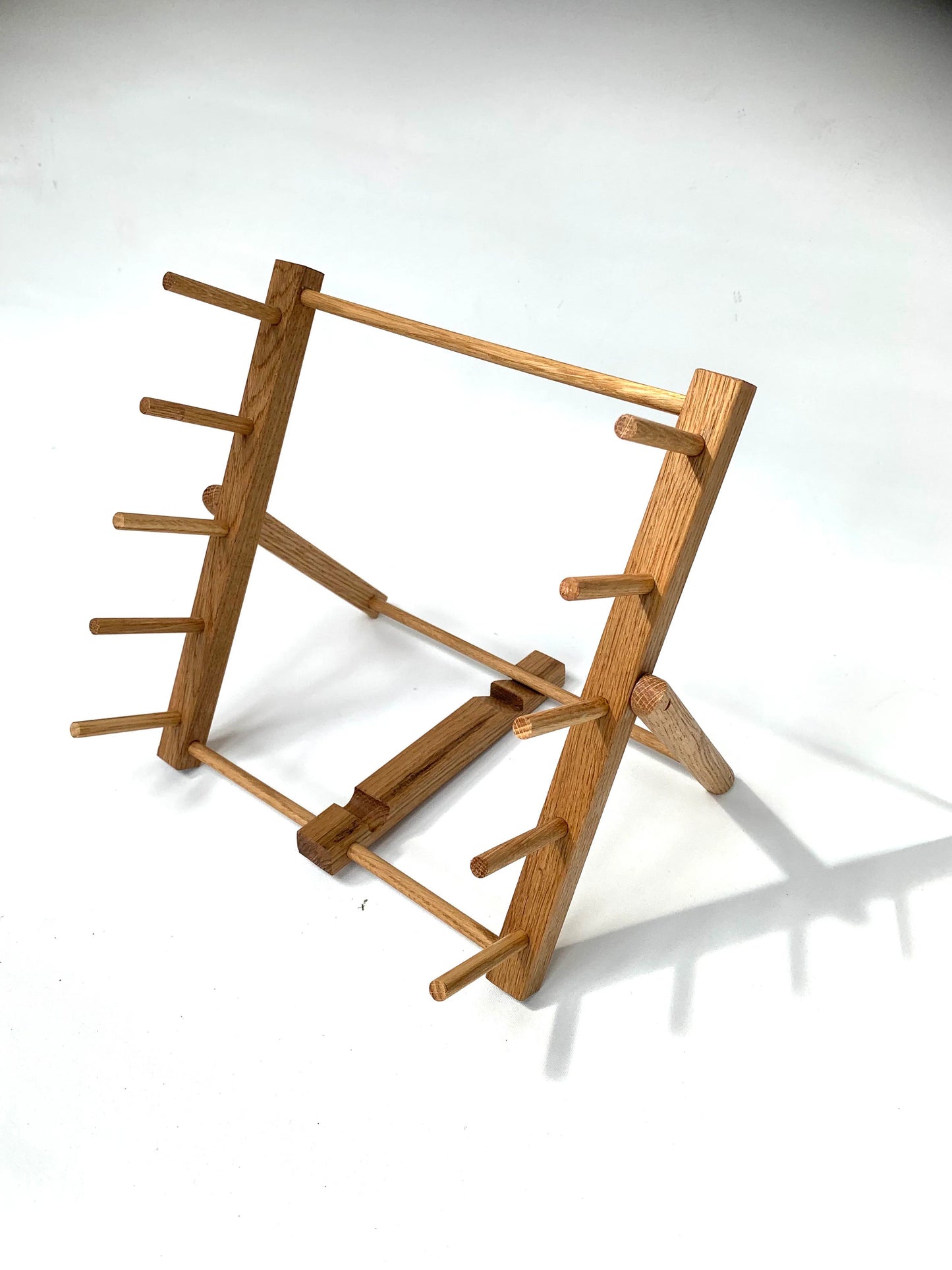 M005 - Folding, Table Top Recorder, Whistle, Flute Rack - Oak - Custom Made