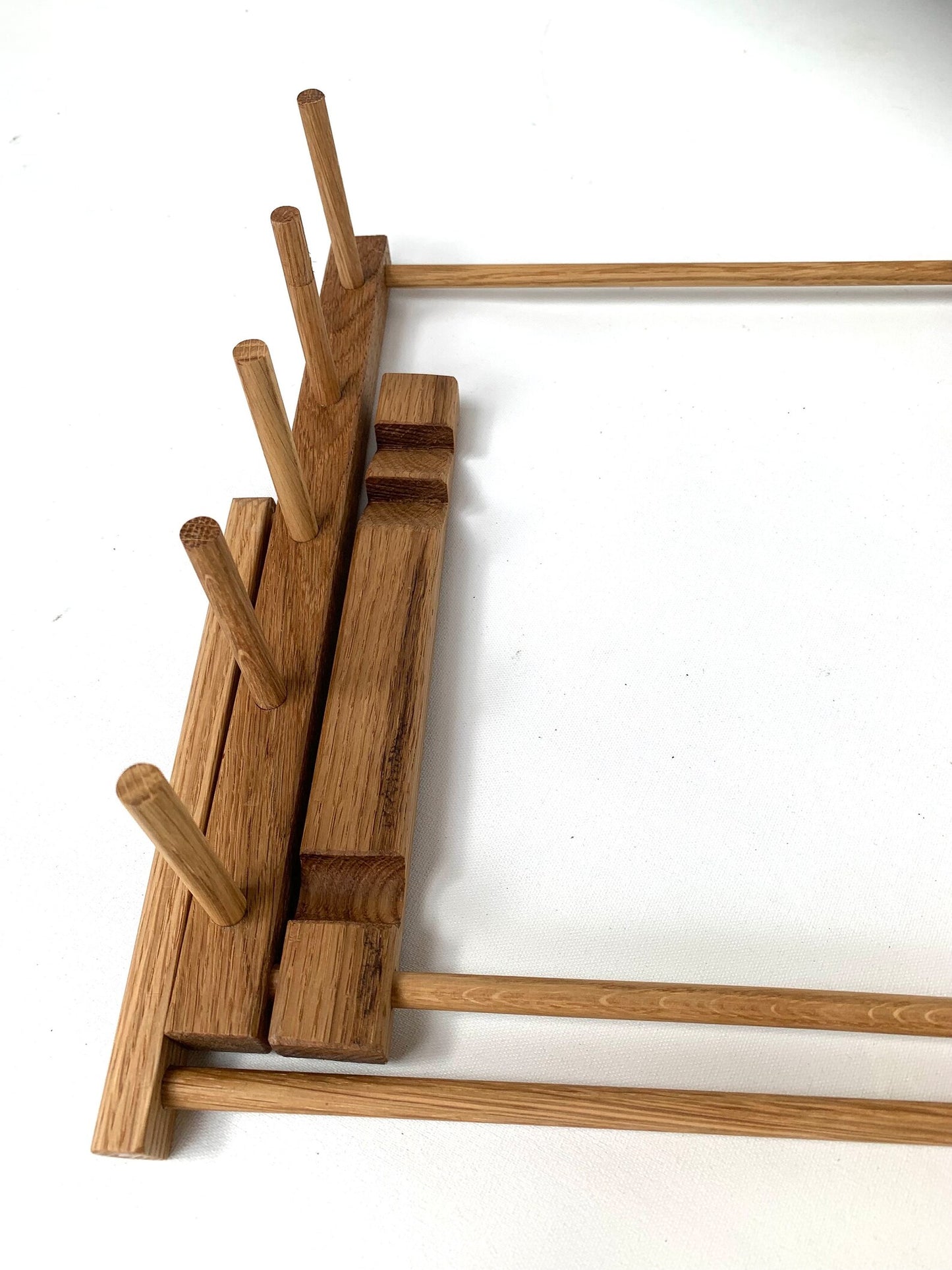 M005 - Folding, Table Top Recorder, Whistle, Flute Rack - Oak - Custom Made